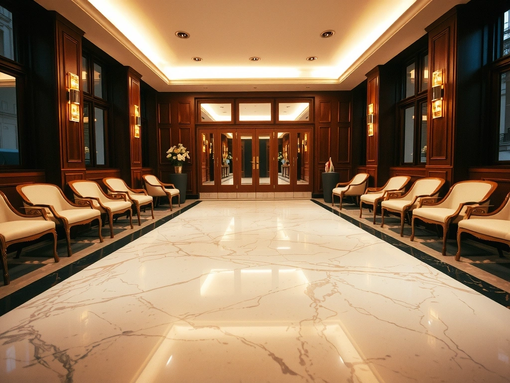 Hall de réception immaculé